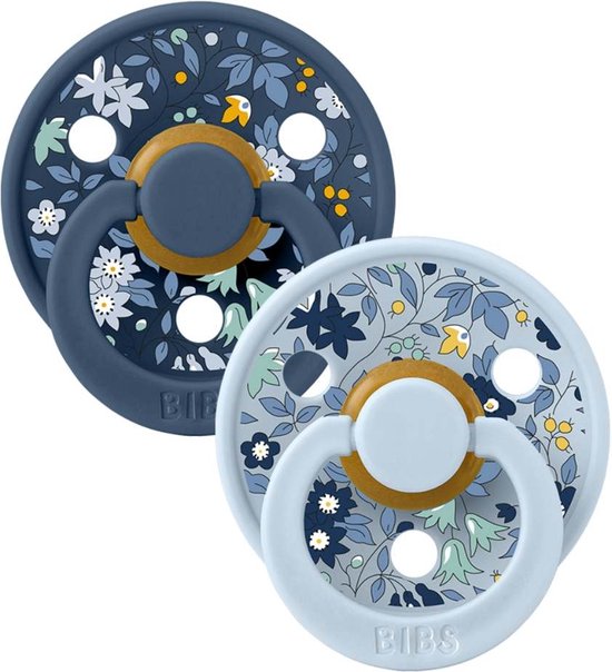 BIBS - X Liberty Camomile Lawn - Baby Blue Mix Spenen van BIBS