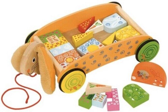 Big Jigs Toys Bunny Brick Cart van Big.