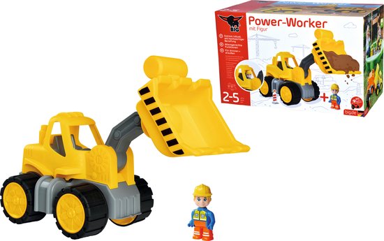 BIG Power Worker Wiellader + Figuur - Zandbak - Speelgoedvoertuig van Big.
