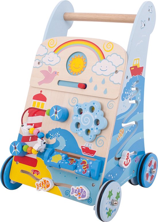 Bigjigs Baby - Activiteiten Loopwagen 'Zee' van Merkloos