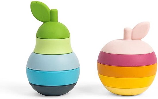 BigJigs - Stapelbare Appel en Peer - Stapelspeelgoed - Vanaf 12 maanden van Bigjigs