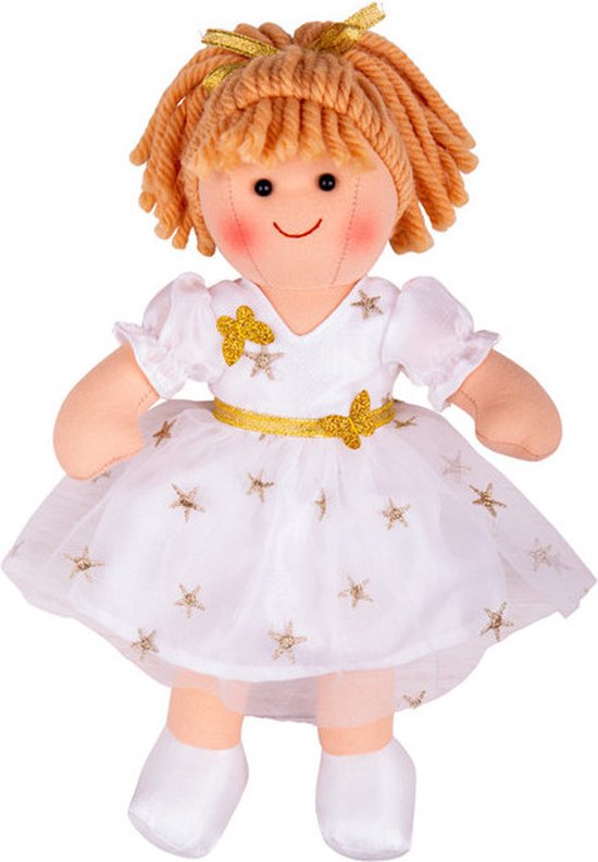 Bigjigs stoffen pop Charlotte 25 cm van Bigjigs