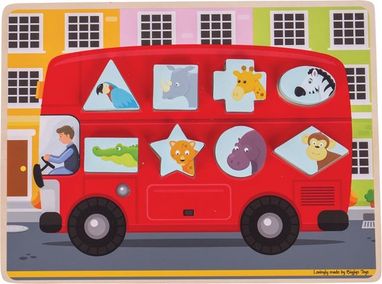 Bigjigs Vorm Sorteren Bus van Bigjigs