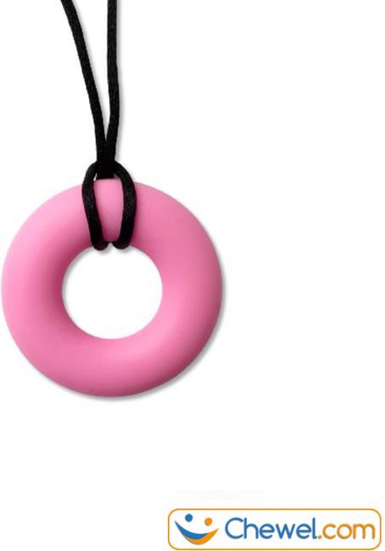 Bijtketting Basic Ring - Subtiel - Roze - Chewel ® van Chewel®