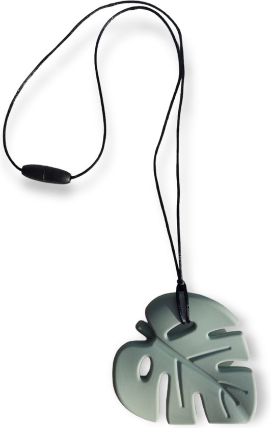 Bijtketting - Blad - Pistache - Groen - Zwart van Chewigem