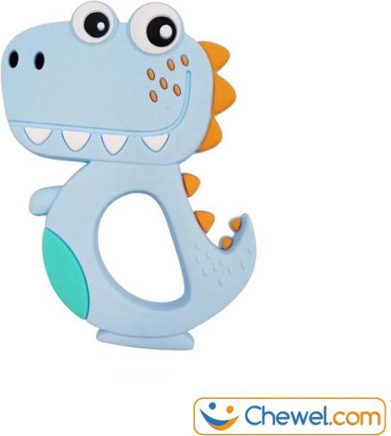 Bijtketting Dinosaurus - Cartoon Blauw - Chewel ® van Chewel®