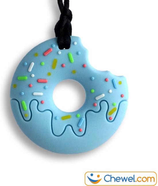 Bijtketting - Donut Happy Sprinkles - Blauw - Chewel ® van Chewel®