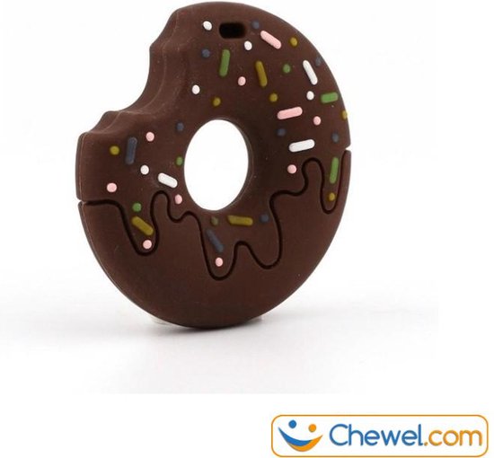 Bijtketting - Donut Happy Sprinkles - Bruin - Chewel ® van Chewel®