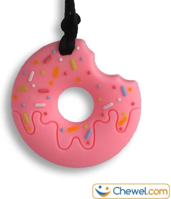 Bijtketting | Donut Happy Sprinkles | Roze | Chewel ® van Chewel®