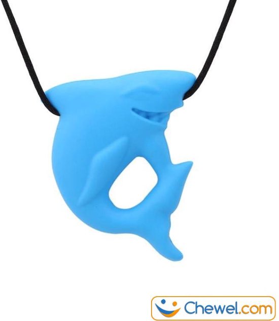 Bijtketting Jongens Stoer - Haai Blauw - Chewel ® van Chewel®