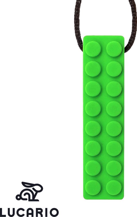Bijtketting - Kauwketting | Bouwblokje patroon Groen