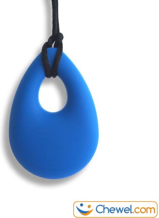 Bijtketting Kauwketting - Druppel - Chewelry - Blauw - Chewel ® van Chewel®