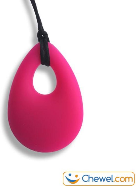 Bijtketting Kauwketting | Druppel | Chewelry | Fuchsia | Chewel ® van Chewel®