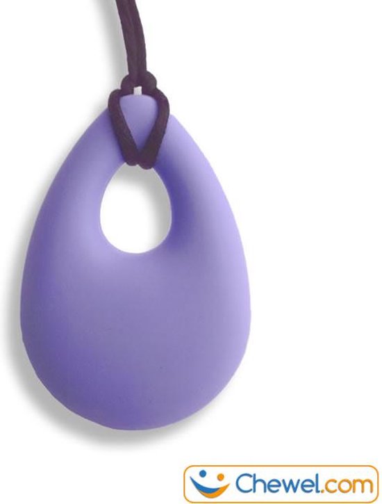 Bijtketting Kauwketting - Druppel - Chewelry - Lavendel-paars - Chewel ® van Chewel®