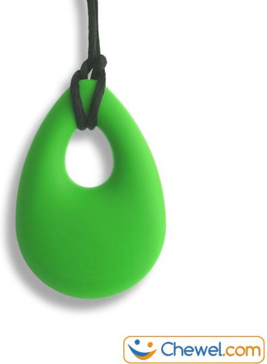 Bijtketting Kauwketting - Druppel - Chewelry - Limegroen - Chewel ® van Chewel®