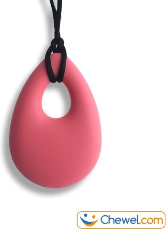 Bijtketting Kauwketting - Druppel - Chewelry - Roze - Chewel ® van Chewel®
