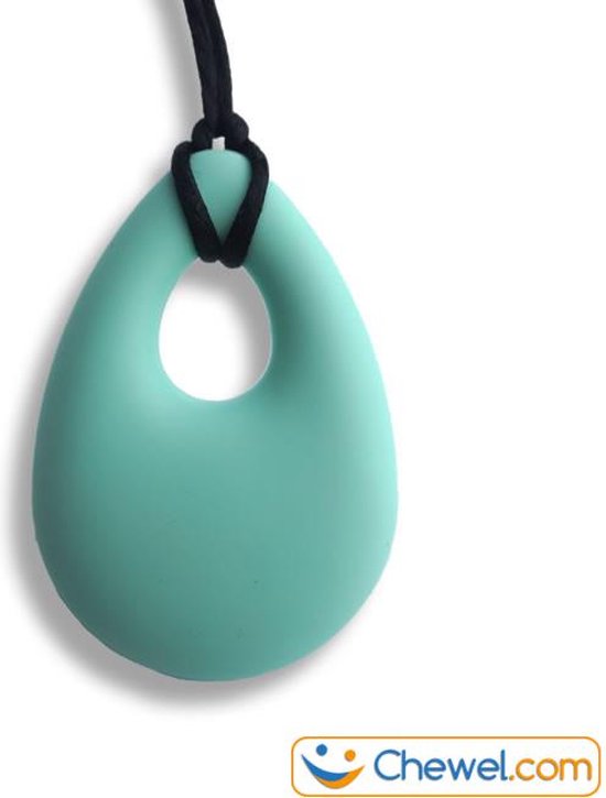 Bijtketting Kauwketting - Druppel - Chewelry - Zachtgroen - Chewel ® van Chewel®