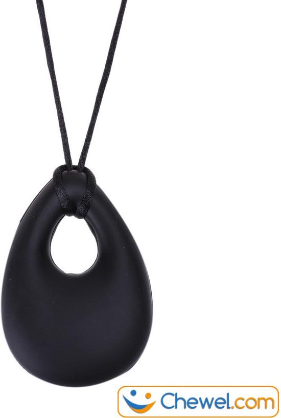 Bijtketting Kauwketting - Druppel - Chewelry - Zwart - Chewel ® van Chewel®