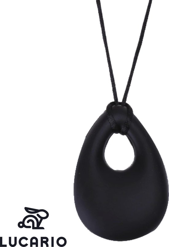 Bijtketting - Kauwketting | Druppel Zwart | Bijtspeelgoed voor jongens en meisjes van Merkloos