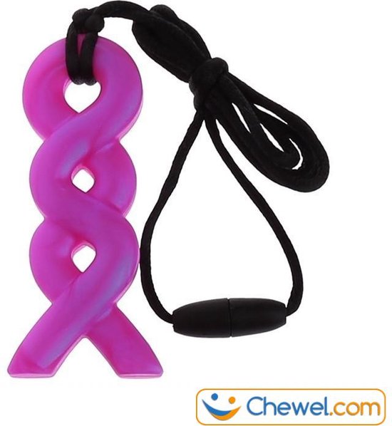 Bijtketting Kauwketting - Happy Waves - 4 kleuren - Paars - Chewel ® van Chewel®
