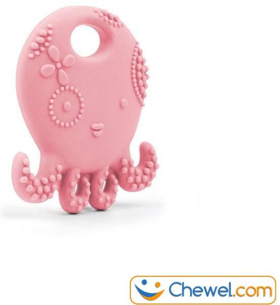 Bijtketting kauwketting - Octopus Lief - 3 kleuren - Roze - Chewel ® van Chewel®