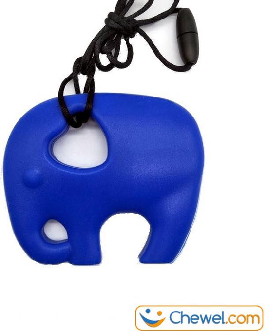 Bijtketting Kauwketting - Olifant! - Diverse kleuren - Donkerblauw - Chewel ® van Chewel®