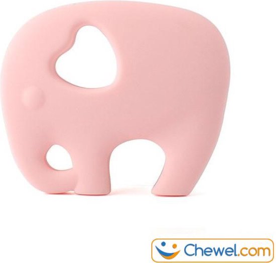 Bijtketting Kauwketting - Olifant! - Diverse kleuren - Roze - Chewel ® van Chewel®
