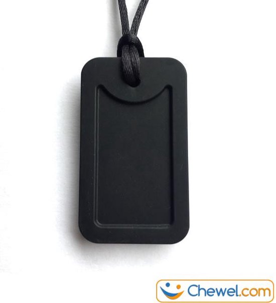 Bijtketting Kauwketting - Stoer Dogtag - Army Tag - Zwart - Chewel ® van Chewel®