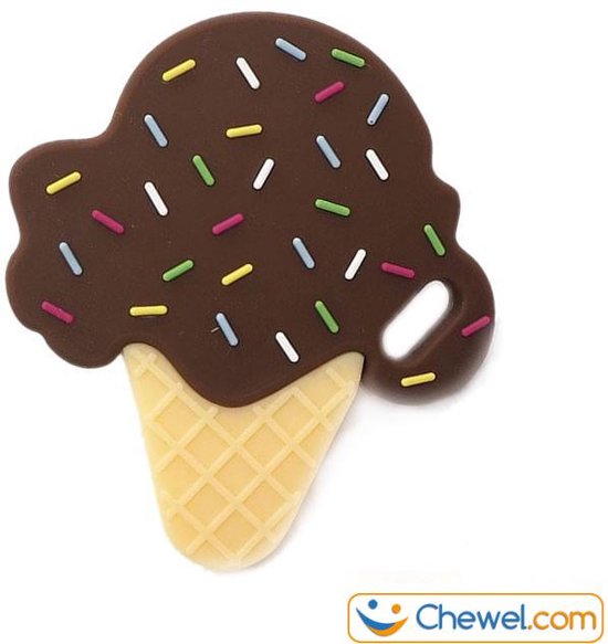 Bijtketting - Lekker ijsje kauwketting - Bruin (chocolade) - Chewel ® van Chewel®