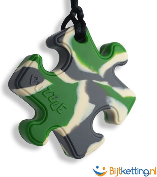 Bijtketting | Puzzel | Puzzelstuk | Puzzel Camouflage van Chewigem
