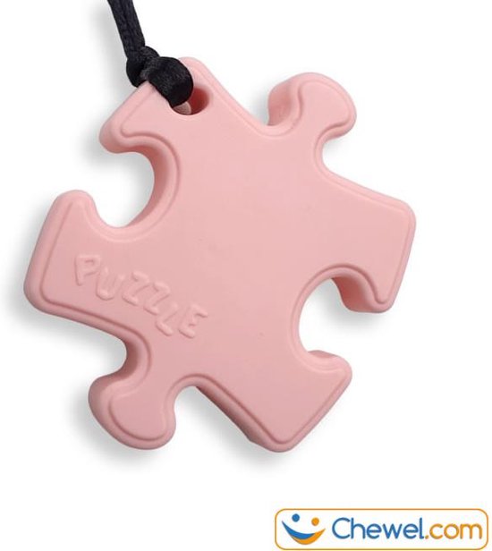 Bijtketting - Puzzel - Puzzelstuk - Roze - Chewel ® van Chewel®