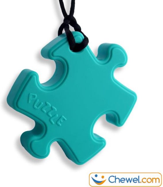 Bijtketting - Puzzle - Puzzlestuk - mintgroen - Chewel ® van Chewel®