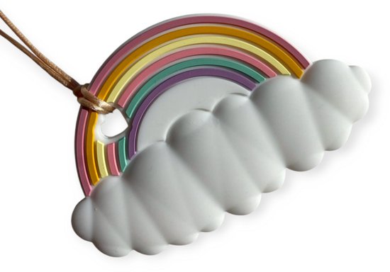 Bijtketting - Regenboog - Kleurrijk - Roze - Vanaf 3 jaar! van Merkloos