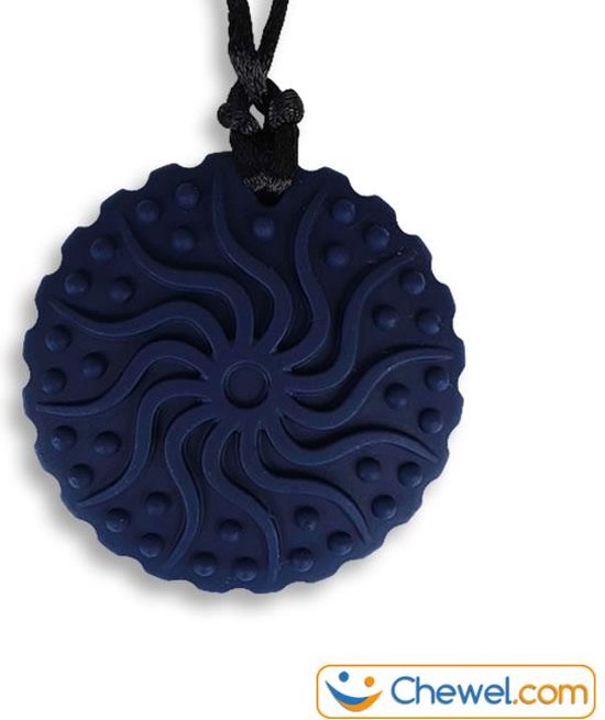 Bijtketting Stralen kauwketting | Stralende bijtketting | Zonnestralen - Donkerblauw van Chewigem