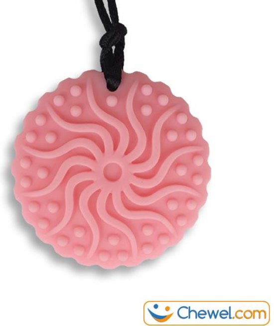 Bijtketting Stralen kauwketting - Stralende bijtketting - Zonnestralen - Roze van Chewigem