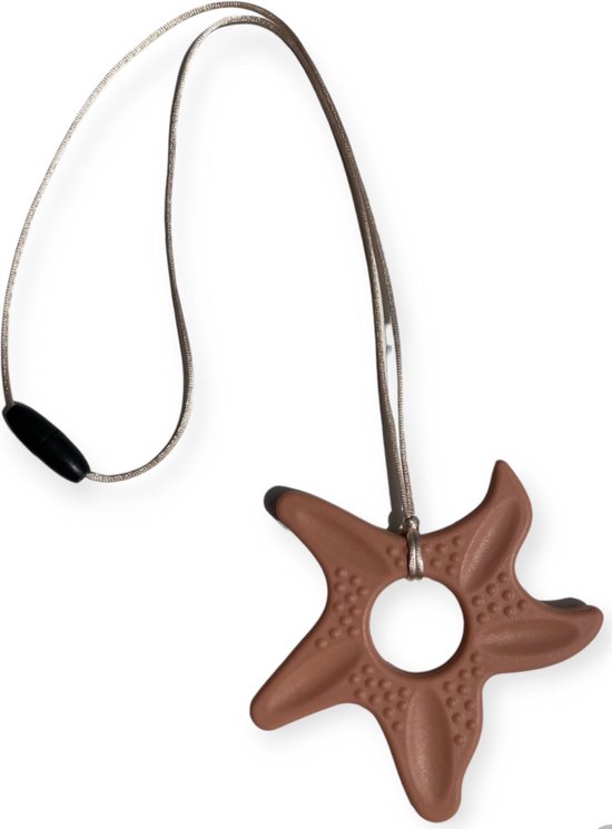Bijtketting - Zeester - Clay - Zwart van Chewigem