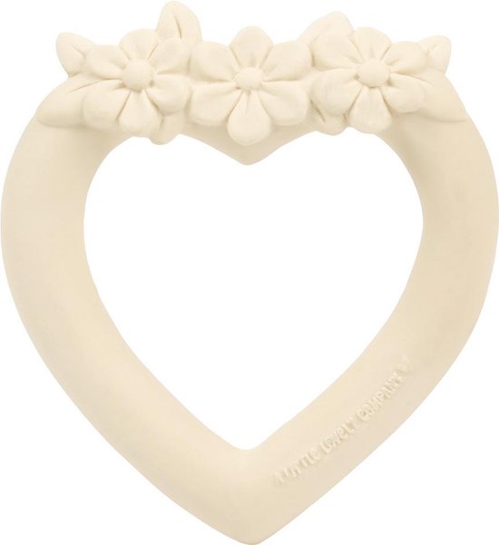 Bijtring: Hart - crème  | A Little Lovely Company van Merkloos