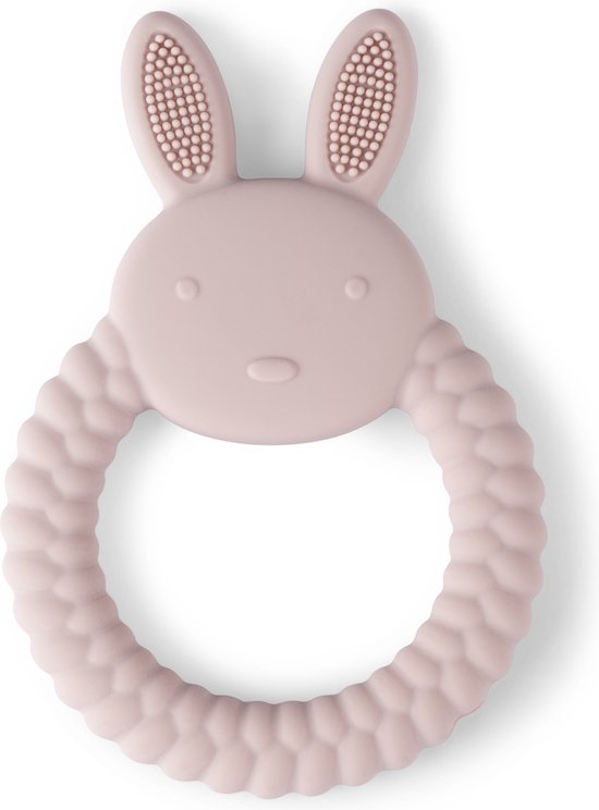 Bijtring Lalieloe Bunny - Bijtspeelgoed - Kraam Cadeau - Koel Bijtring - Roze van Lalieloe
