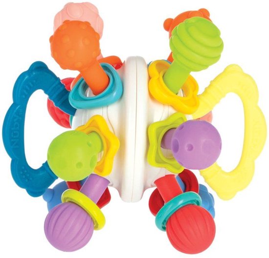 Bijtring - NUBY - Twist ball - Met rammelaar - Vanaf 3 maanden - Multicolor