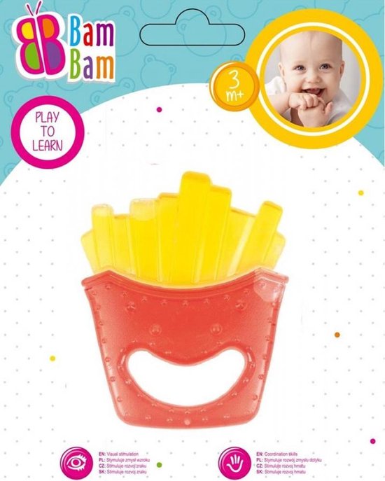 Bijtring Watergel Gevuld – Fruit Bijtring – Koelbijtring – Baby – Friet - Geel of Blauw van Difrax