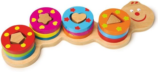 Biloba Houten rups vormen leren | vormstoof van I'm Toy