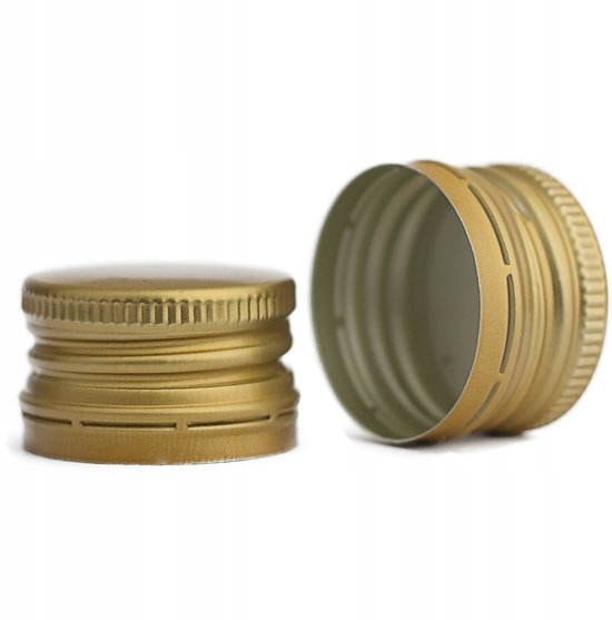 Bimberek - Aluminium Flessendop - 50 Stuks - Goudkleurig - Ø28mm