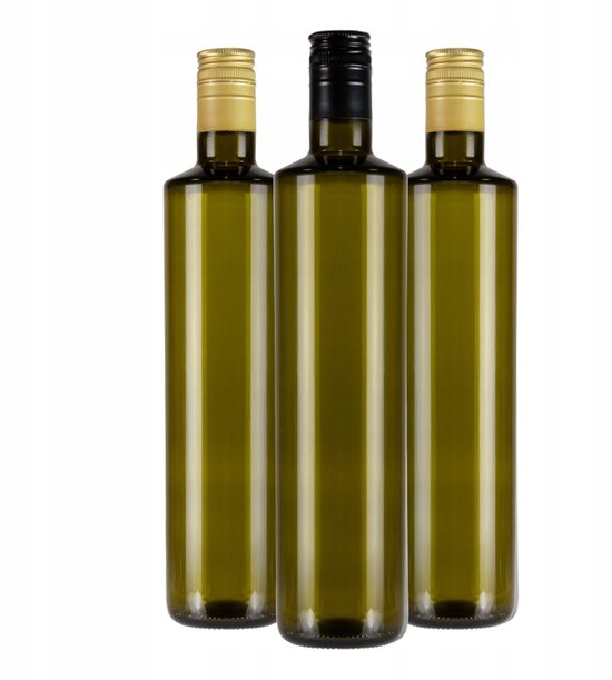 Bimberek DORICA - Flessen - 750ml - Olijfgroen Glas - Metaal Dop