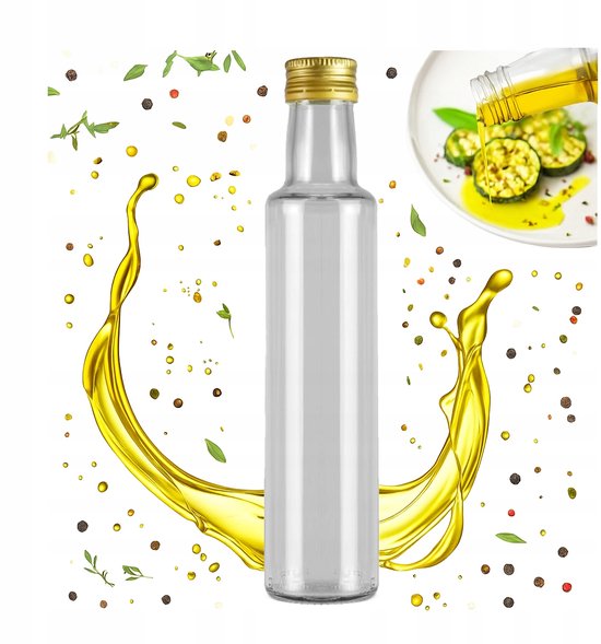 Bimberek Dorica Serie - Glazen Fles - 250ml - Transparant - Draaibare Dop