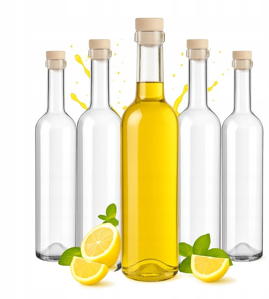 Bimberek Futura - Glazen Flessen - 500ml - Voor Alcohol - Met Kurk