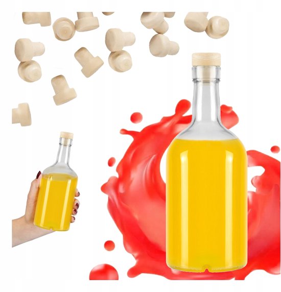Bimberek - Glazen Fles - 500ml - Elegant - Voor Wijn en Sappen