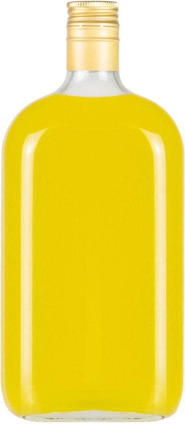 Bimberek - Glazen Fles - Plat Klassiek - 500ml - Inclusief Dop