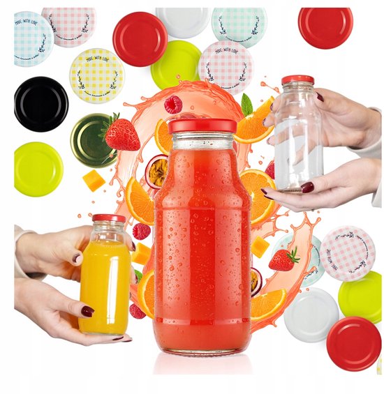 Bimberek - Glazen Flesjes - Sappen en Dranken - 330ml - Duurzaam Glas