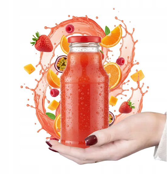 Bimberek - Glazen Flessen - 330ml - Verschillende Kleuren - Handige Dop