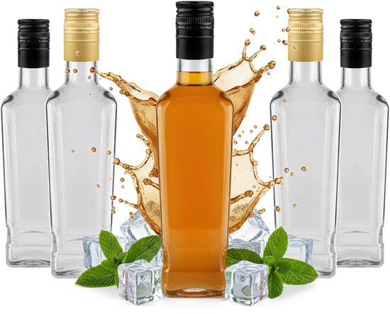 Bimberek - Glazen Flessen - 500ml - Jack Walker - Flessen Wijn